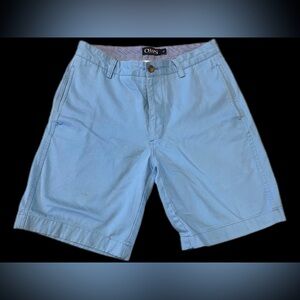 Chaps Light Blue Flat Front Chino Shorts 30